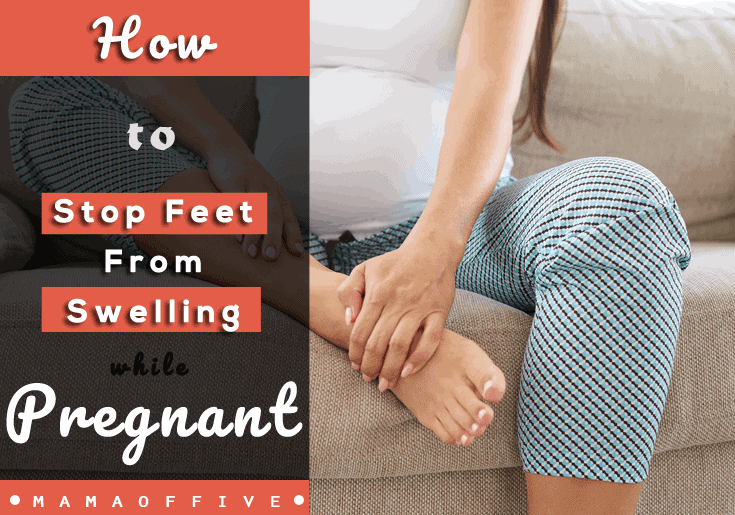 stop feet from swelling while pregnant