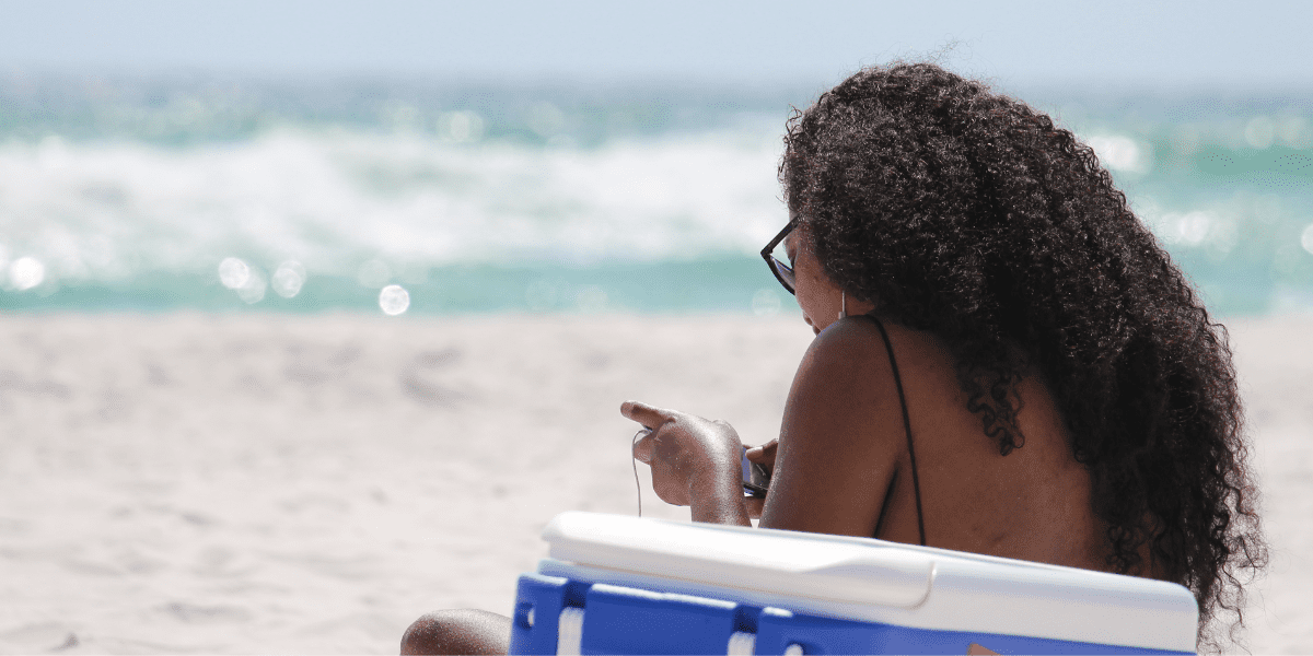 woman on the beach