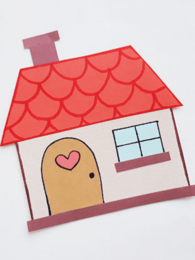 Free Paper Craft House Template Story - Mama of Five