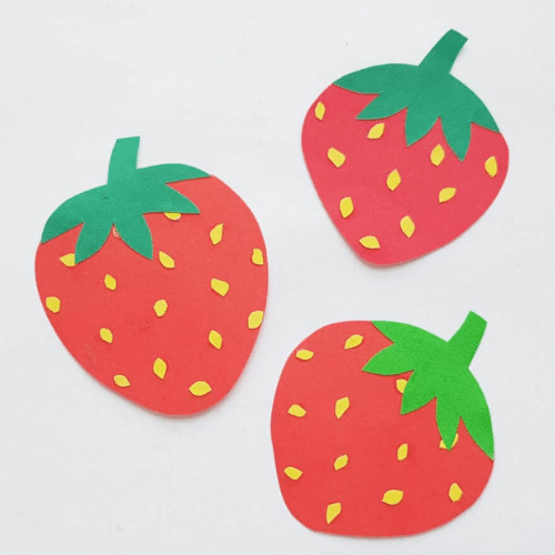 Free Papercraft Strawberry Printable