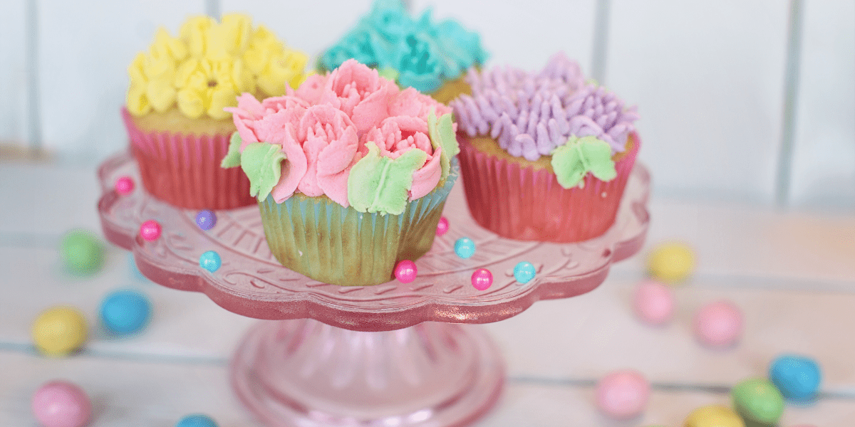 cupcakes on a stand