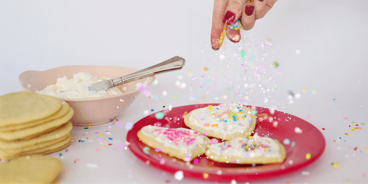 sprinkles on cookies