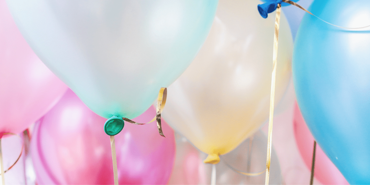 pastel coloured balloons