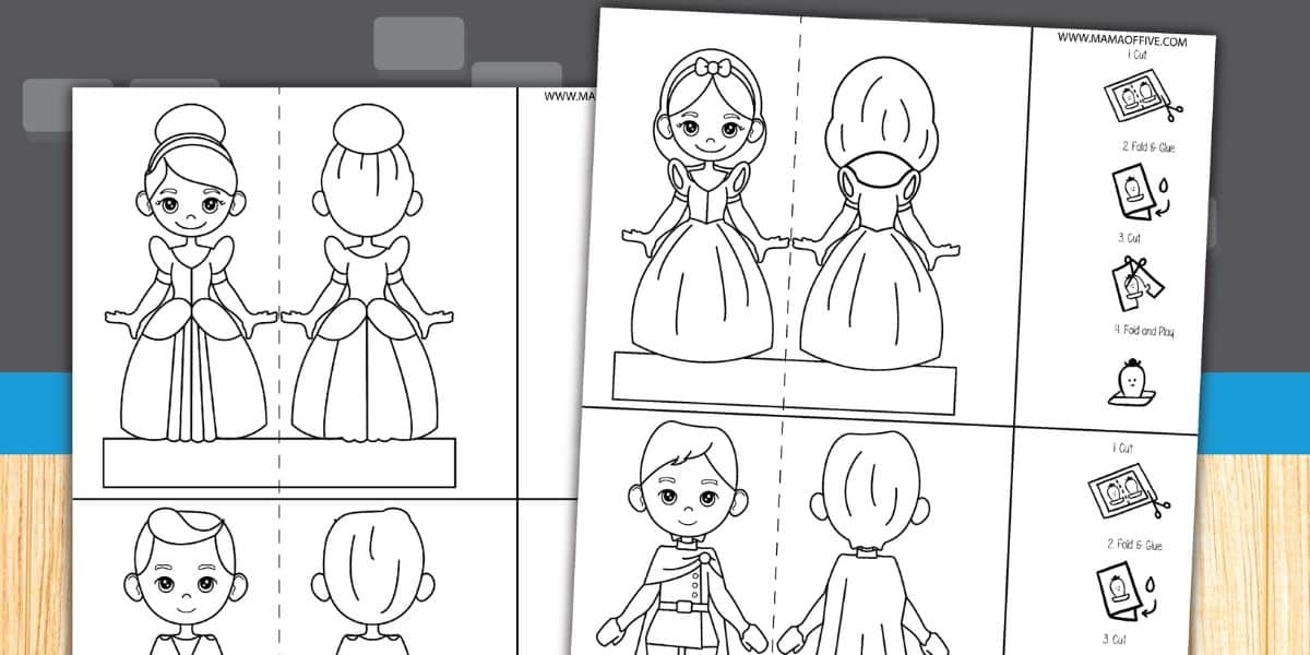 Disney Prince & Princess Stand-Up Paper Dolls – FREE