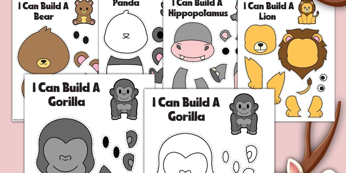 Zoo Animals Printable Crafts – FREE