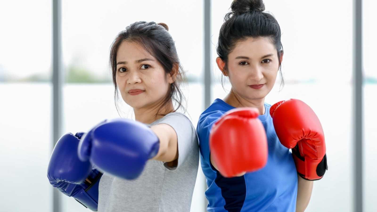 Strong women as young boxer