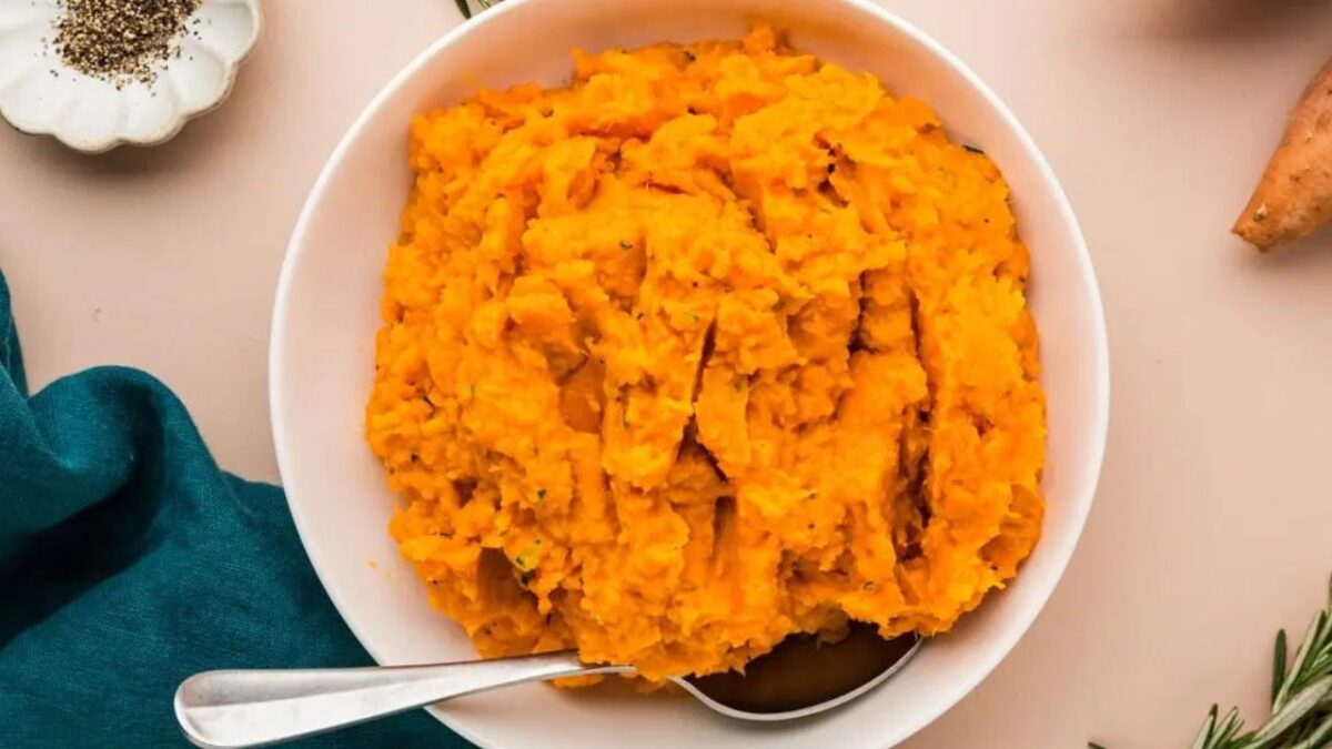 Easy Savory Rosemary Sweet Potato Mash
