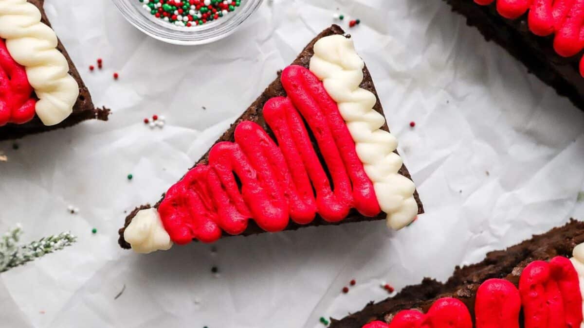 Santa Hat Brownies (Easy Gluten-Free Recipe)