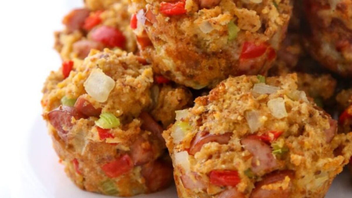 Smoked Sausage Stuffing Muffins