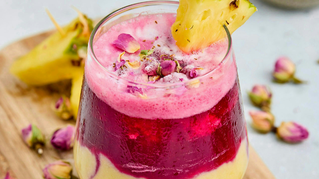 Tropical Hibiscus Pineapple Smoothie