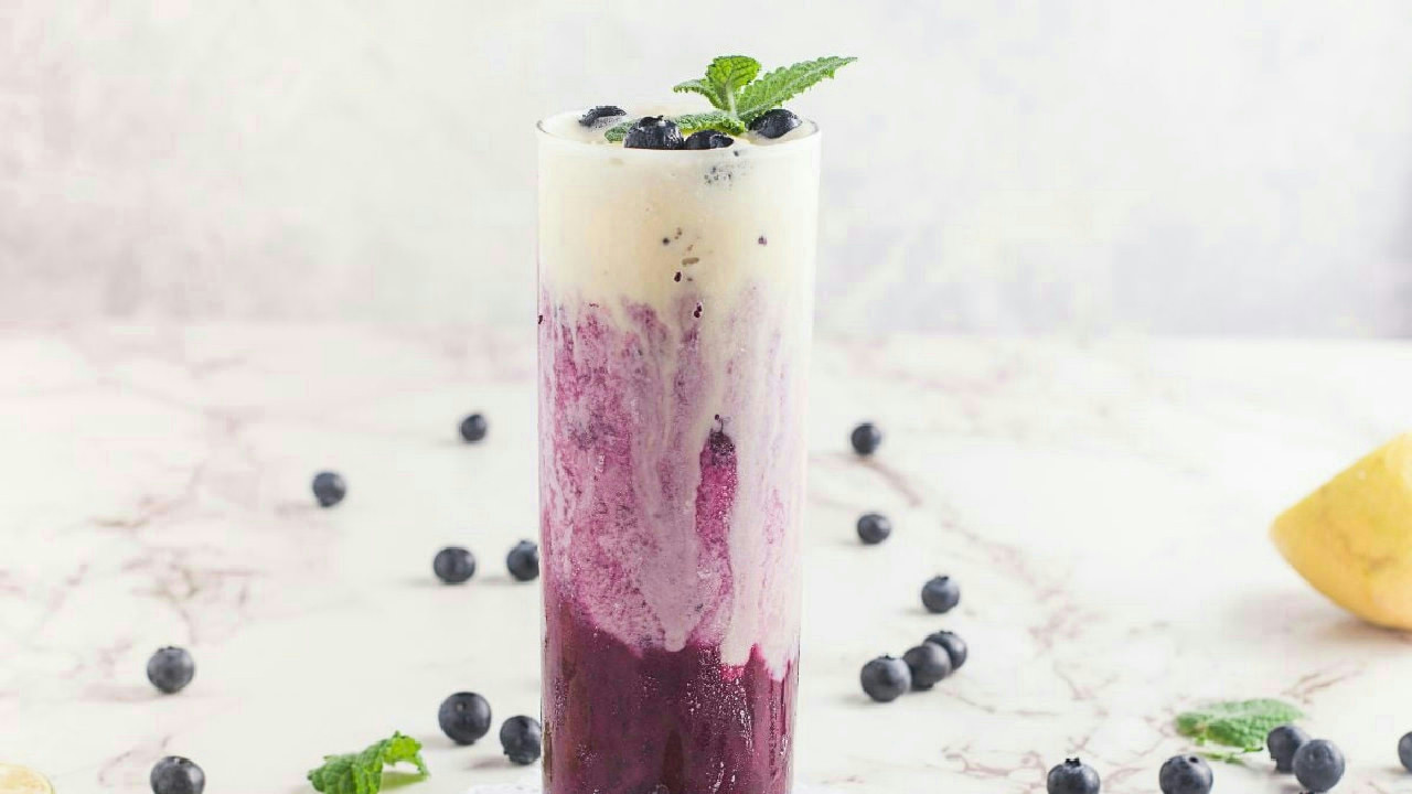 Blueberry Ice Cream Float