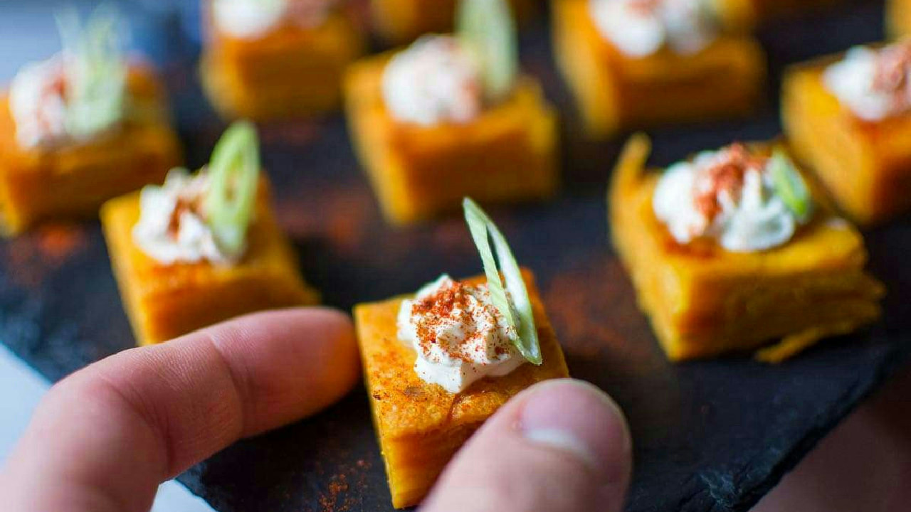 Sweet Potato Canapes (Gratin with Smoked Paprika)