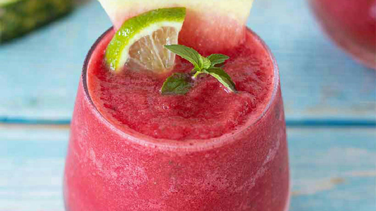 Watermelon Lime Mint Slushie -