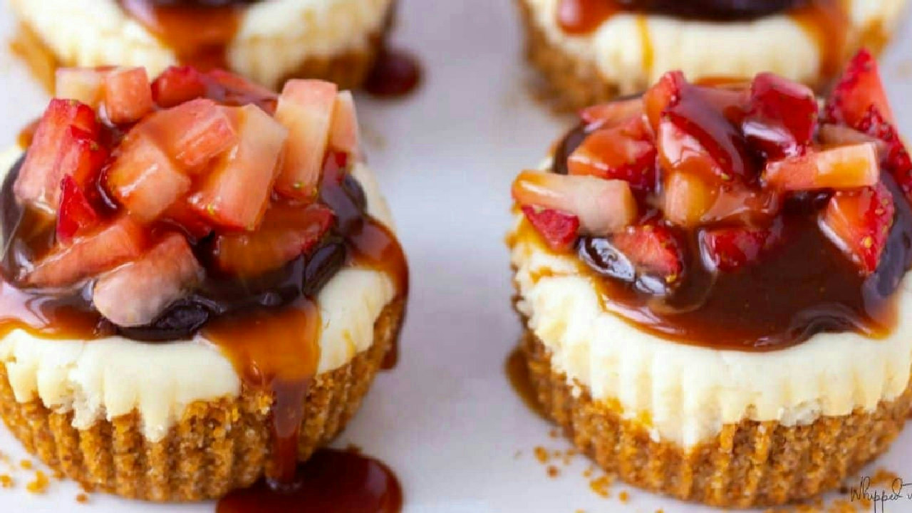 Strawberry Nutella Cheesecakes