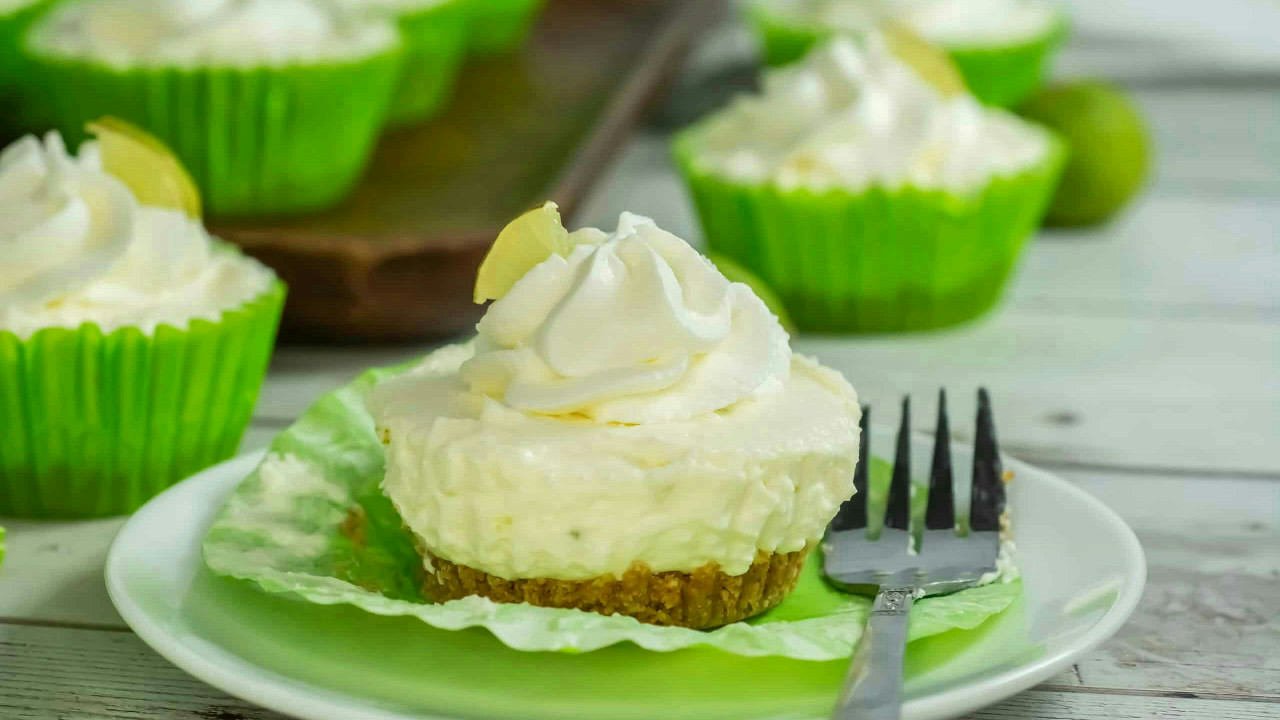 Mini No Bake Key Lime Cheesecake