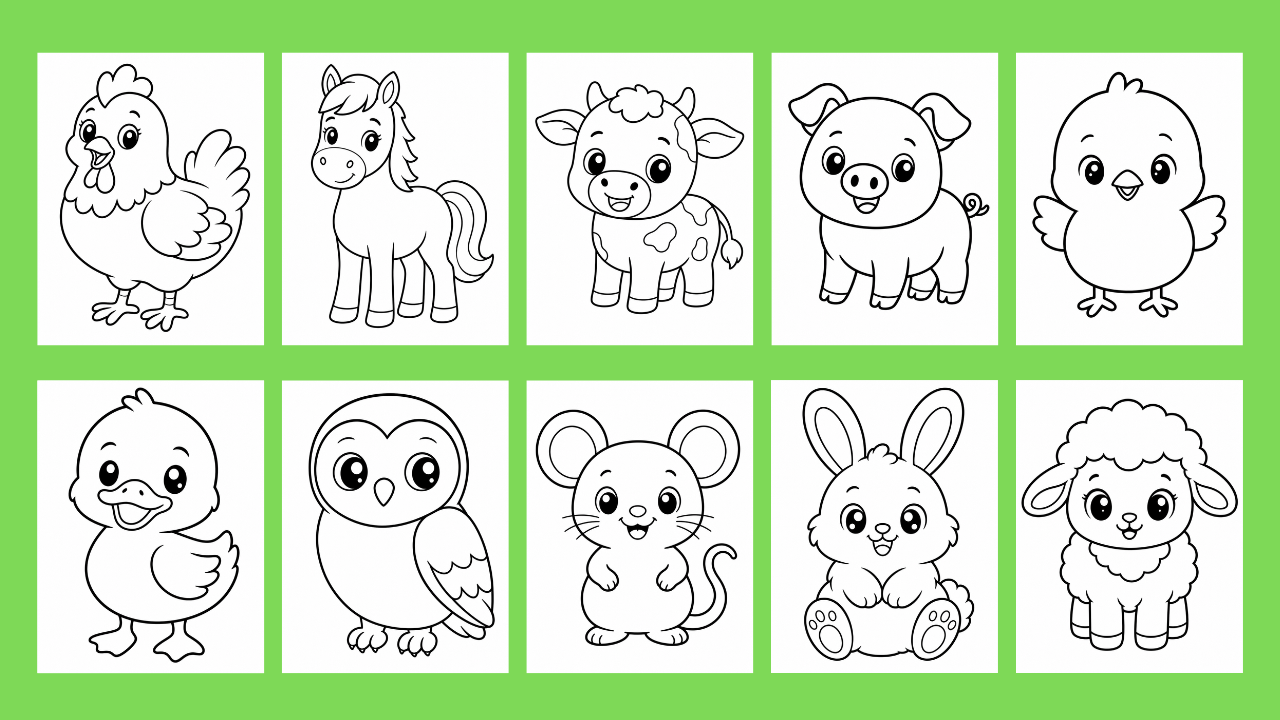 Farm Animal Coloring Pages