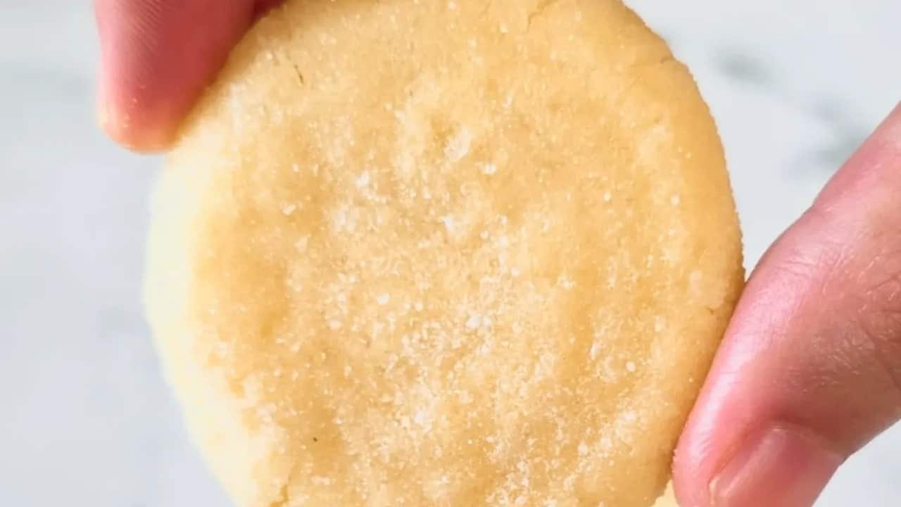 BEST 3 Ingredient Sugar Cookies Recipe (Easy Baked)