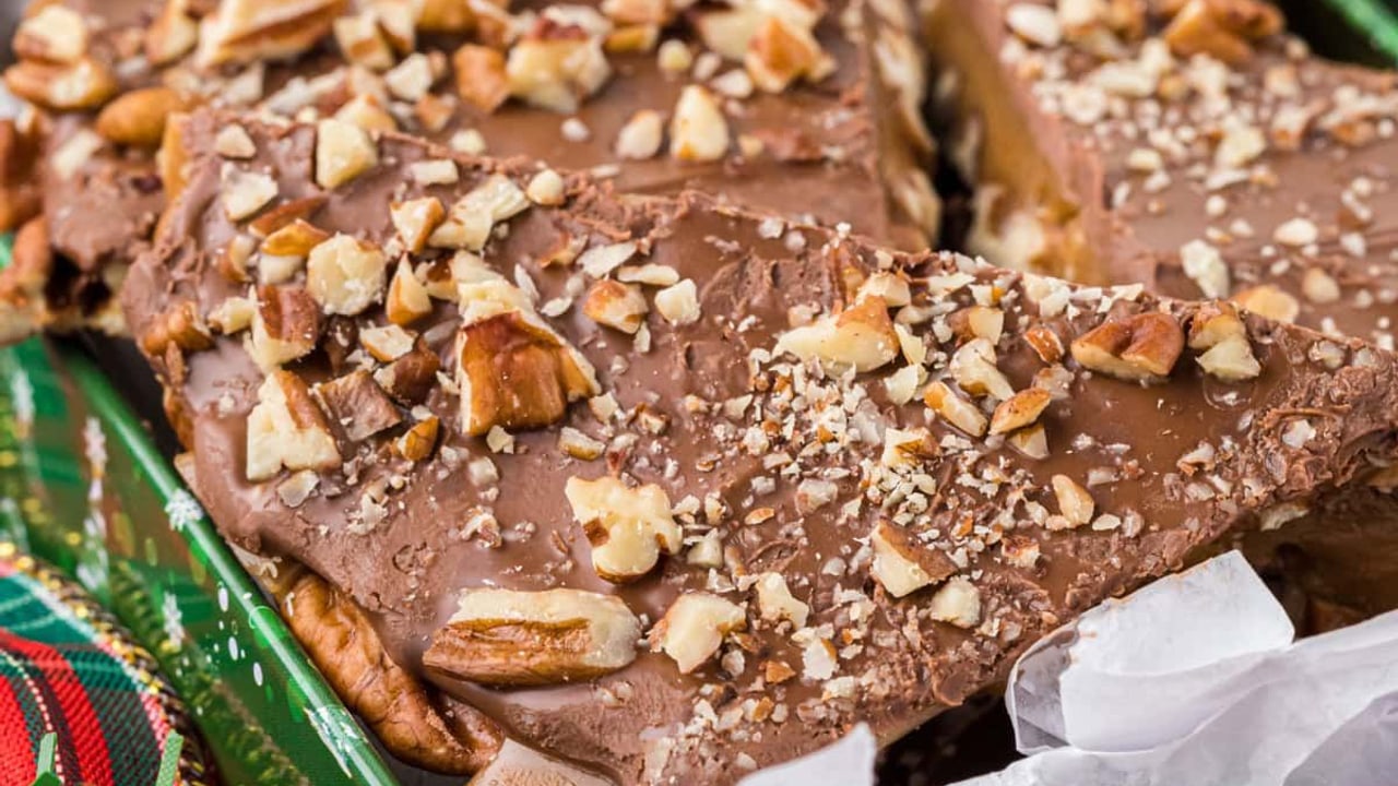 Chocolate Butter Toffee with Pecans