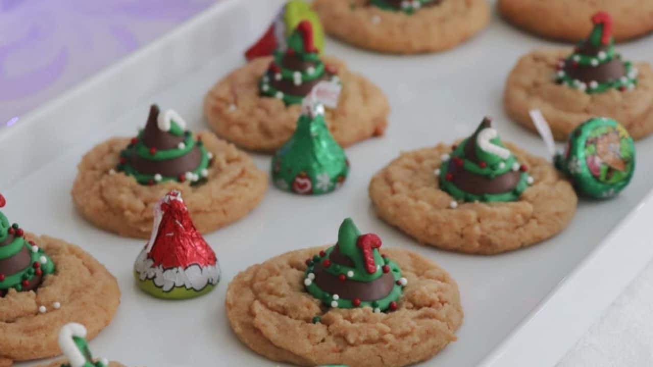 Christmas Peanut Butter Blossoms