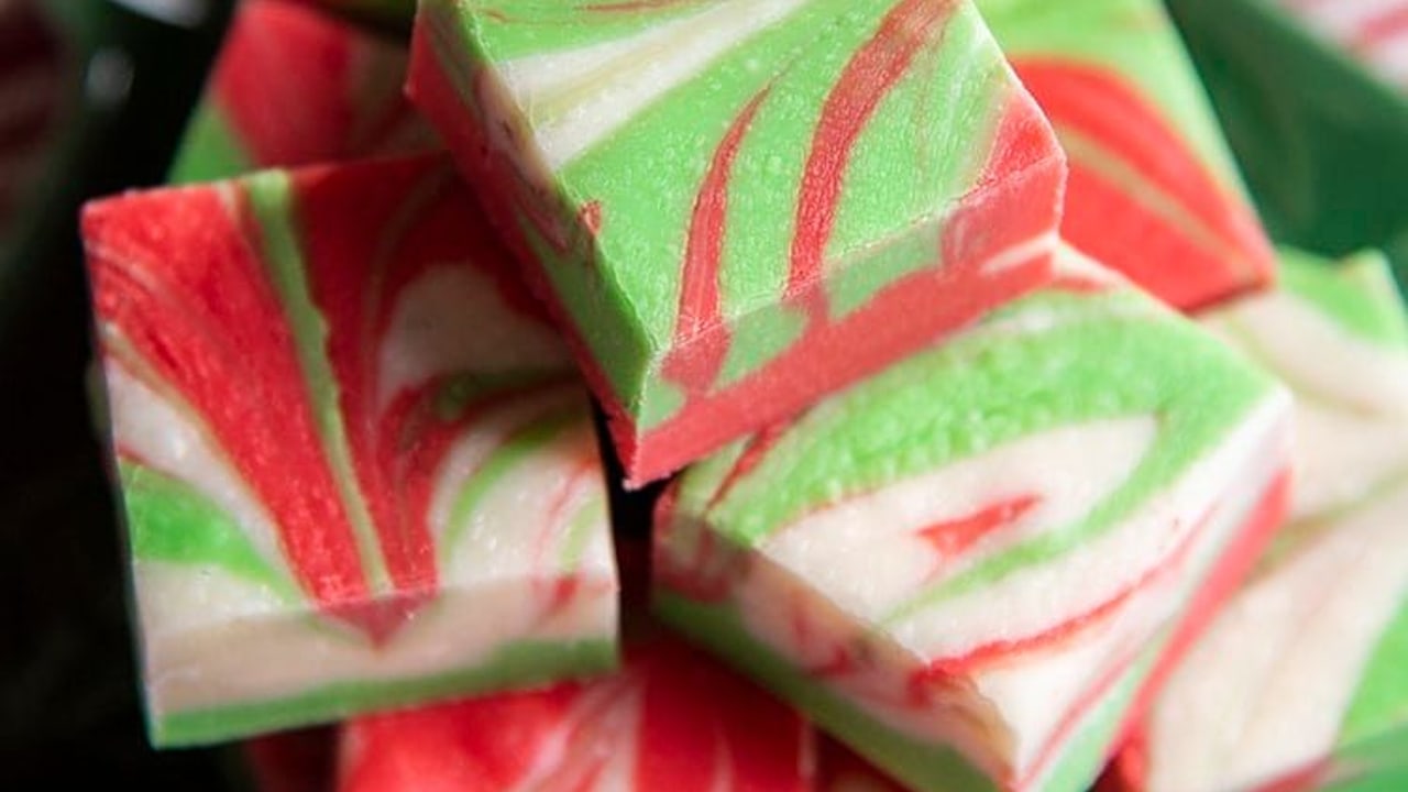 Christmas Swirled Fudge