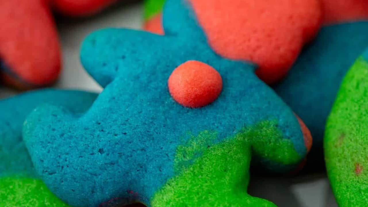 Colored Cookie Dough Sugar Cookies