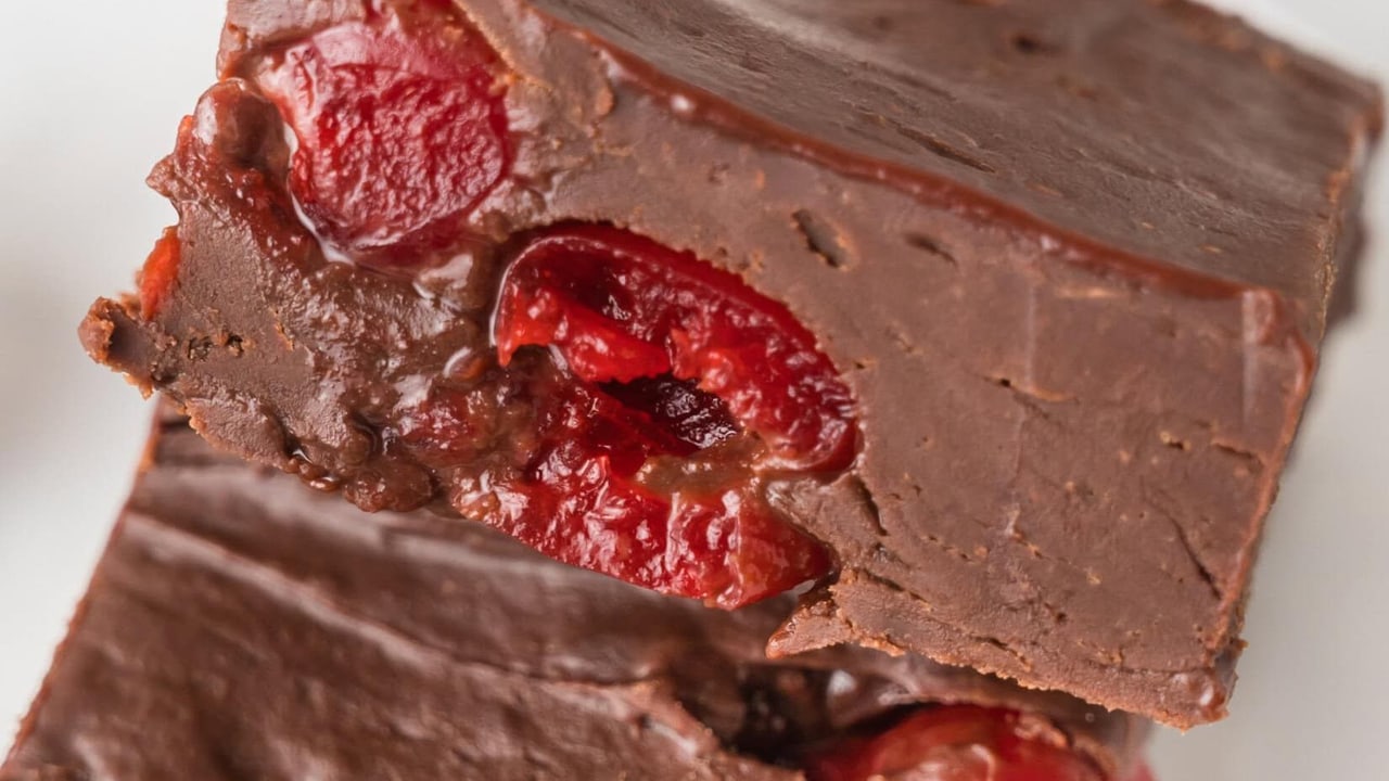 Dark Chocolate Cherry Fudge