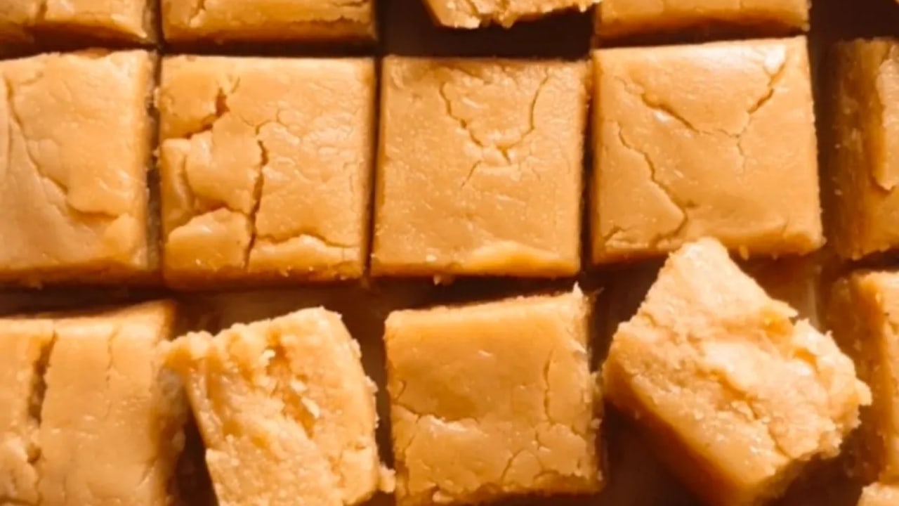 EASIEST 2 Ingredient Peanut Butter Fudge with Condensed Milk