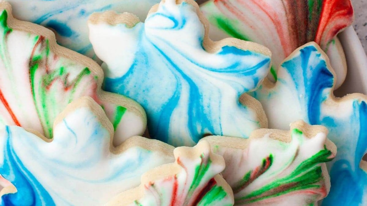 Easy Marbled Christmas Sugar Cookies Recipe