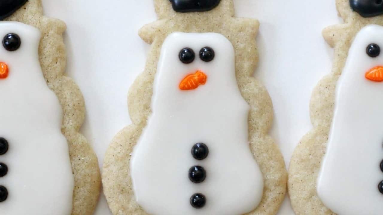 Gluten-Free Snowman Sugar Cookies (Vegan, Allergy-Free)