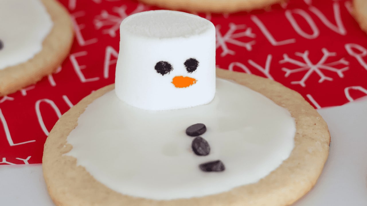 Melted Snowman Sugar Cookies