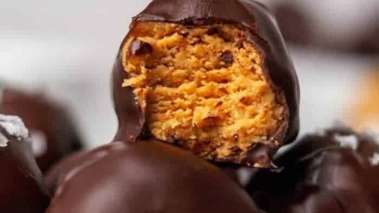 Paleo Chocolate Covered Almond Butter Balls