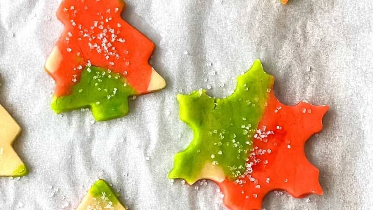 Tri Color Christmas Sugar Cookies